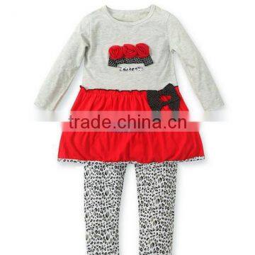 Wholesale baby girls christmas boutique Clothing children 2pcs clothing sets and baby outfits