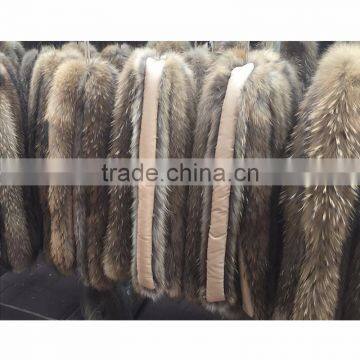 Myfur Wholesale Price Raccoon Fur Trim Customized Color and Size Garment Hood photo-4