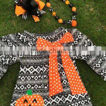 Girls Halloween Dress Black Halloween Cheap Dress Kids Boutique Dress Girls Party Dress With Necklace and Hairbow photo-6