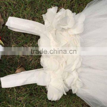 New Design 2015 Flower Girl Dress Girls White Dress Chiffon Girls Dress photo-4