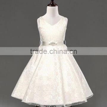 2015 New Stylish Kids Toddler Girls Princess Dress Sleeveless Polka Dots Bowknot Dress! 2 Color Top Quality Navy Blue White photo-2