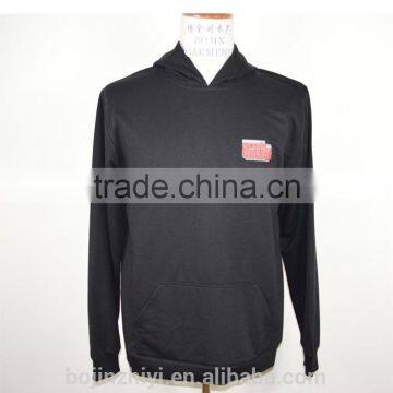 manufactory custom black hoody promotion hoody for men