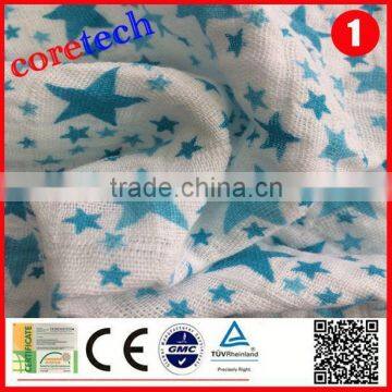 Anti-bacterial Breathable Print Cotton Gauze Fabric Factory photo-3