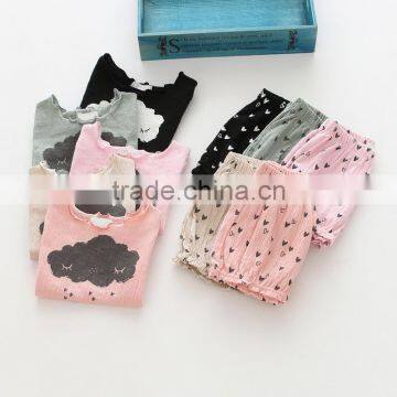 Summer Printing T-shrits and Shorts Girls Casual Kids Clothing Sets photo-2
