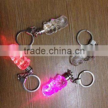 Crystal Singapore Merlion Model With LED Keychain For Souvenirs Gifts KJJ-02