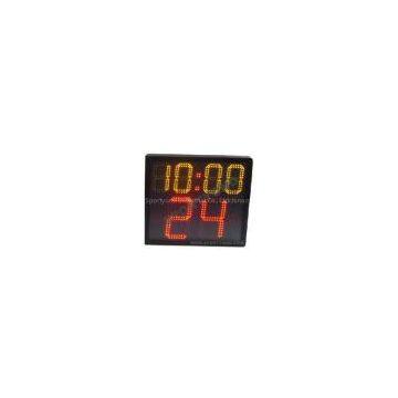 Basketball electronic shot clock with game period time