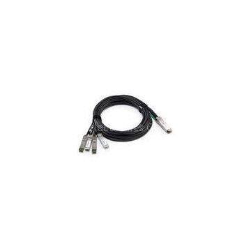 40GBASE-CR4 QSFP+ to four 10GBASE-CU SFP+ direct attach breakout cable, 0.5 meter passive