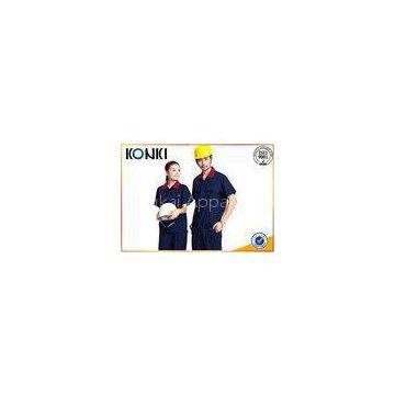 Safety Work Custom Work Uniforms , Factory Worker Uniform Shirts With Short Sleeve