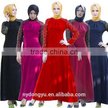 women fashion hemp muslim dress/xge muslim sd d flower abaya kaftandress/ islamic muslim women dress