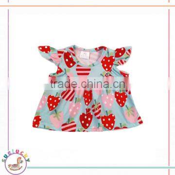 Cuttest Strawberry Baby girl blouse fancy girl outfits baby girl clothes boutique