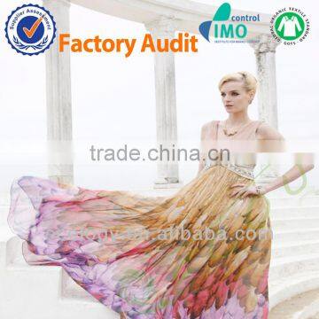 2014Global fashion thin chiffon fabric for maxi dress