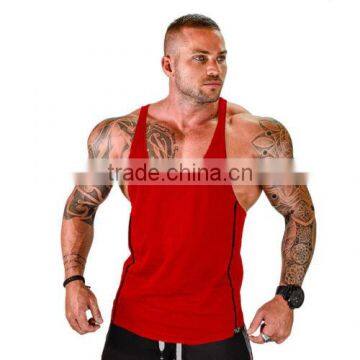 Black Gym Tank Top Men Singlet Stringer Muscle Tank Tops Y BACK Racer