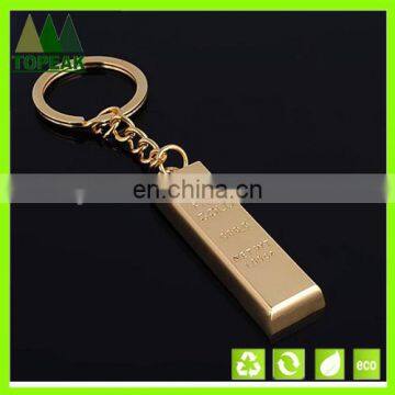 Custom logo Alloy BRIC shape metal keychain OEM charms pendant key chain