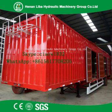 Factory Sale Low Price Automatic Air Brakes Painting Semi Box Trailer For Bulk Cargo Transportaion