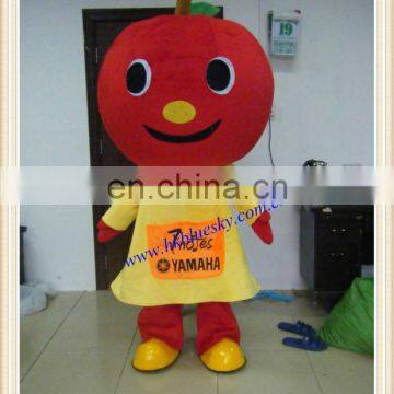 Custom smile apple mascottes costume for sale