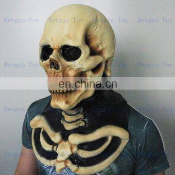 HuiZhou High Quality Horror Adult Skull Head Mask Novelty Halloween Latex Mask