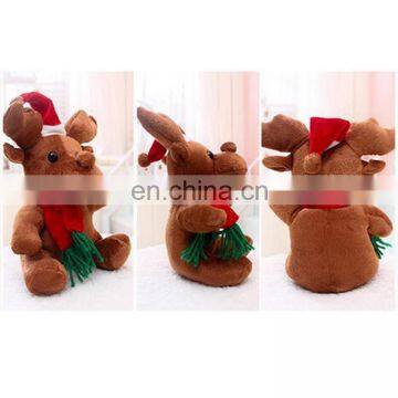 New Plush Toys Christmas Reindeer Stuffed Toys With Scarf photo-2
