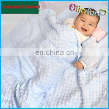 Elinfant Personalized Lovey Minky Dot Infant Baby Blanket Fleece Blanket Thick Winter Soft Warm Polyester Baby Blanket