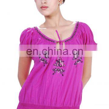 Cotton Hand Embroidered Blouse manufacturers