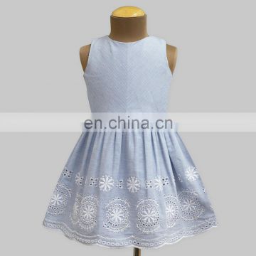 Eyelet Embroidered Shanaya Dress for kids