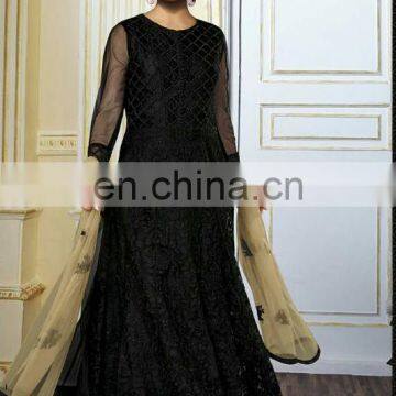 Party wear black suit traditional dress for women