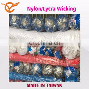 Made In Taiwan Nylon/Lycra Moisture Wicking For Sports Wear Fabric Stock Lots