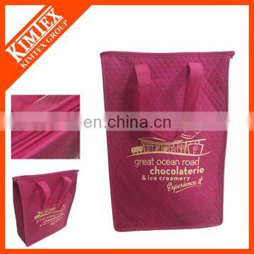 Promotional recyclable custom non woven bags with zipper