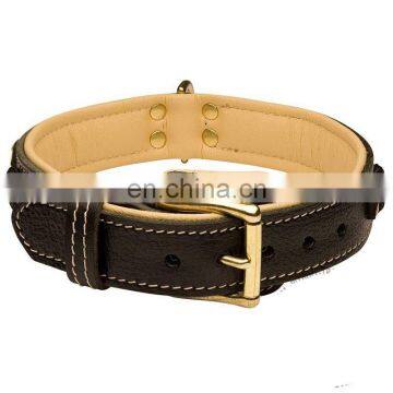 Customized High quality Leather large dog collar