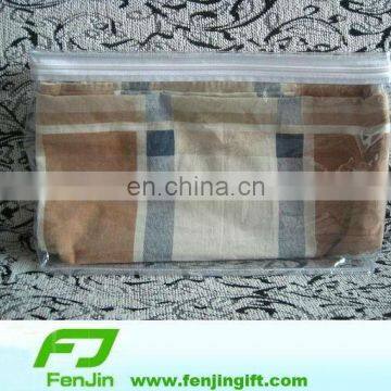 Clear pvc packaging bag for bed sheet with zipper