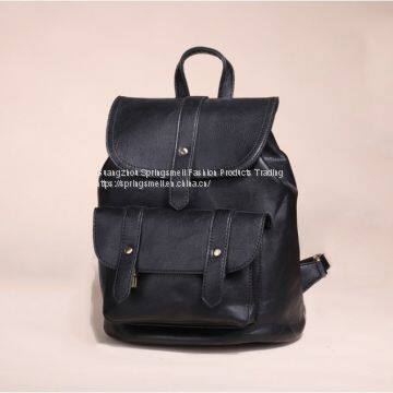 Women's Pu Leather Backpack Ladies Casual Shoulder Bag School Bag Leather Bag photo-2