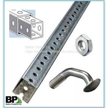 Telespar Square steel sign post | perforated tubes