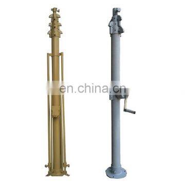 18m to 20m Telescoping Manual Winch Mast for Microwave Antenna With Rotating Base photo-4