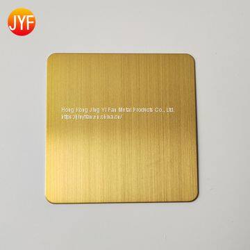 Building material stainless steel brushed titanium-gold sheet for outdoor projects