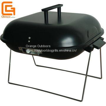 Portable Burger Bbq Grill Travel Outdoor Used Trip Barbecue Charcoal Hamburger Folding Burger Bbq Grill