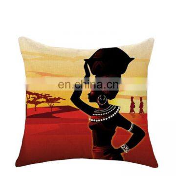 Style Tribal Woman Pillow Cases New Design Sofa Throw African Printed Cushion Pillow Case Covers