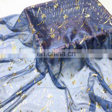 China Supplier Cheap High Quality 100% Polyester 30D Bronzing Chiffon Fabric for Saree photo-5