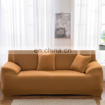High Quality 100% Polyester Spandex Stretch Couch Cover Loveseat Sofa Towel Furniture Cover Solid Slipcover Stretch