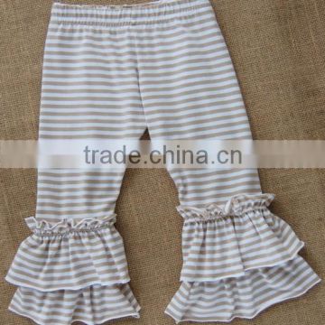 custom dongguan clothing ruffle fashion strip kids baby pants