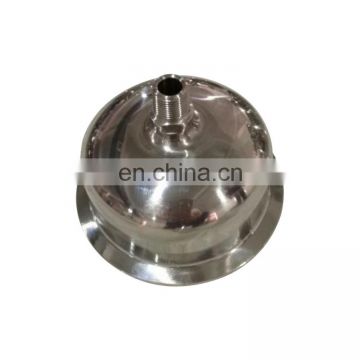 High mirror polished SS304 3" round cap with 1/4"FNPT port for Molecular Sieve Filter Drier