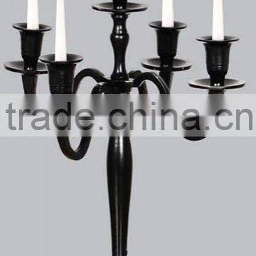 Black Nickel Plated Centerpiece Wedding Candelabra Candlestick For Parties Decor