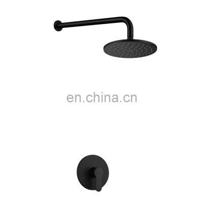 Super Simple Black Matte Bathroom Wall Mount Hand Held Faucet Shower Set