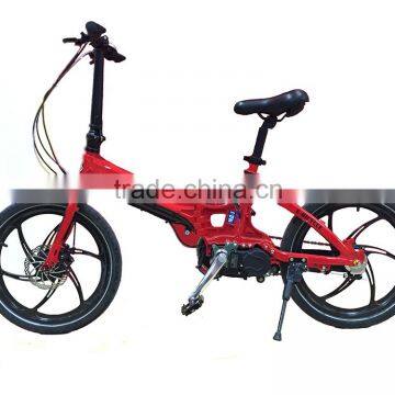 2016 Magnesium Alloy Material New Design Foldable e Bicycle With Crank Motor