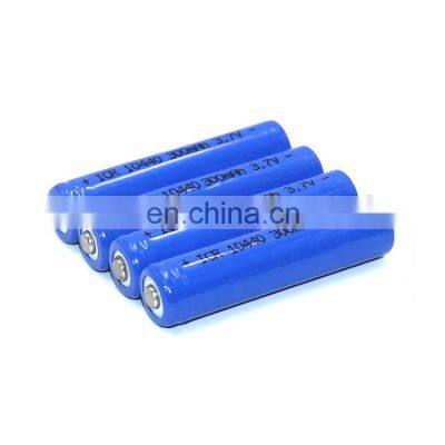 New arrival point top aaa battery 3.7V li ion 300mAh 10440 lithium ion rechargeable battery for resale