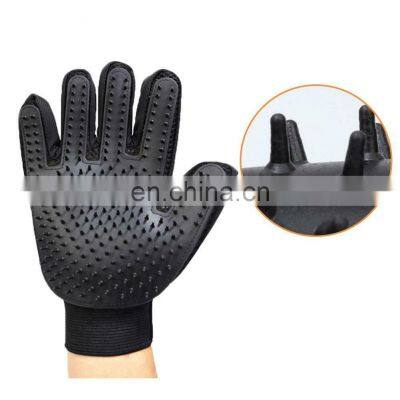 Pet Gentle Deshedding Brush Gloves Efficient Cat Hair Remover Mitts Dog Grooming Cleaning Glove With Enhanced Five Finger Design photo-5
