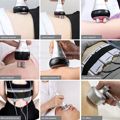 2022 Newest 9 in 1 Vacuum Cavitation Machine Rf Skin Tightening Ems Cellulite Removal System Ultrasonic Slimming photo-4