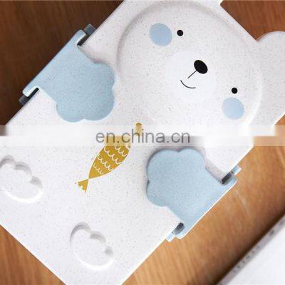 Customizable Cartoon Themed Eco Friendly Wheat Straw Children Cute Tiffin Lunch Box photo-5