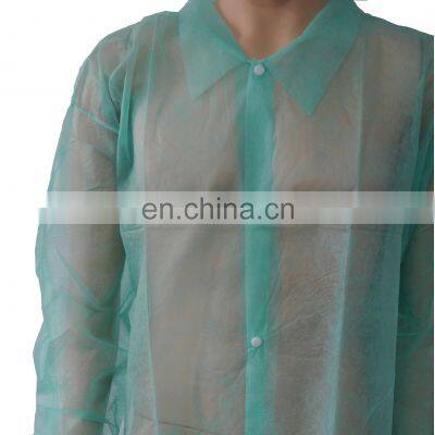 Visitor Gown Disposable Green Laboratory Jacket With Elastic Jacket Anti Dust Hospital Uniform photo-3