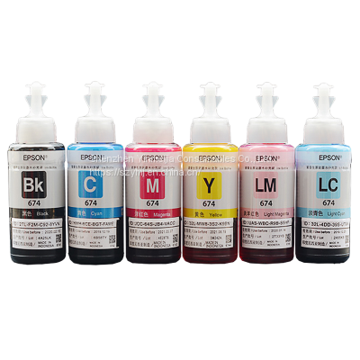 Epson 674 ink six colors L801 L805 L810 L850 L1800 R330 R270