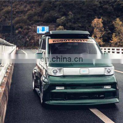 Runde Newest For Wuling Hongguang Mini Modified Robot Style Body kit Front Rear bumpers Hood Wheel Eyebrow Appearance