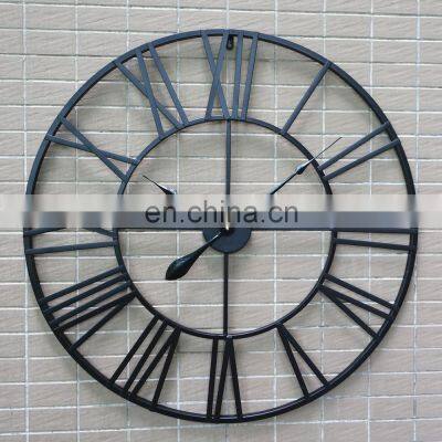 Drop Shipping Azan Clock Large 80cm Retro Iron Manual Coloring Decorative Azan Clock Wall Roman Wall Clock For Wall Decor